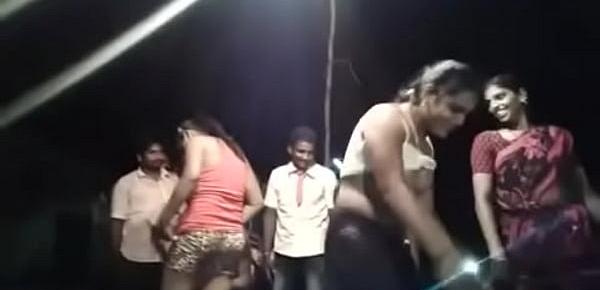  Desi Andhra hot nude aunties dance at bhogam melam